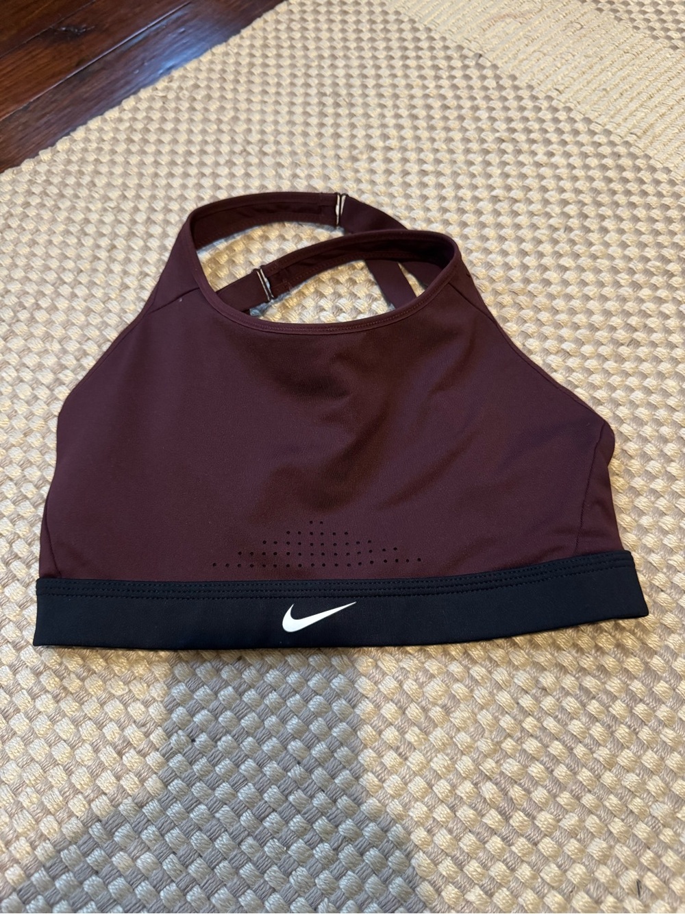 Nike Women’s Burgundy High-Neck Sports Bra